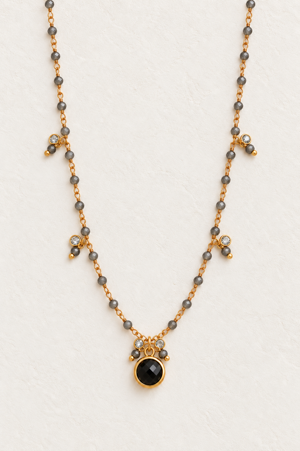 
                  
                    Virelle Labradorite & Black Obsidian Necklace
                  
                