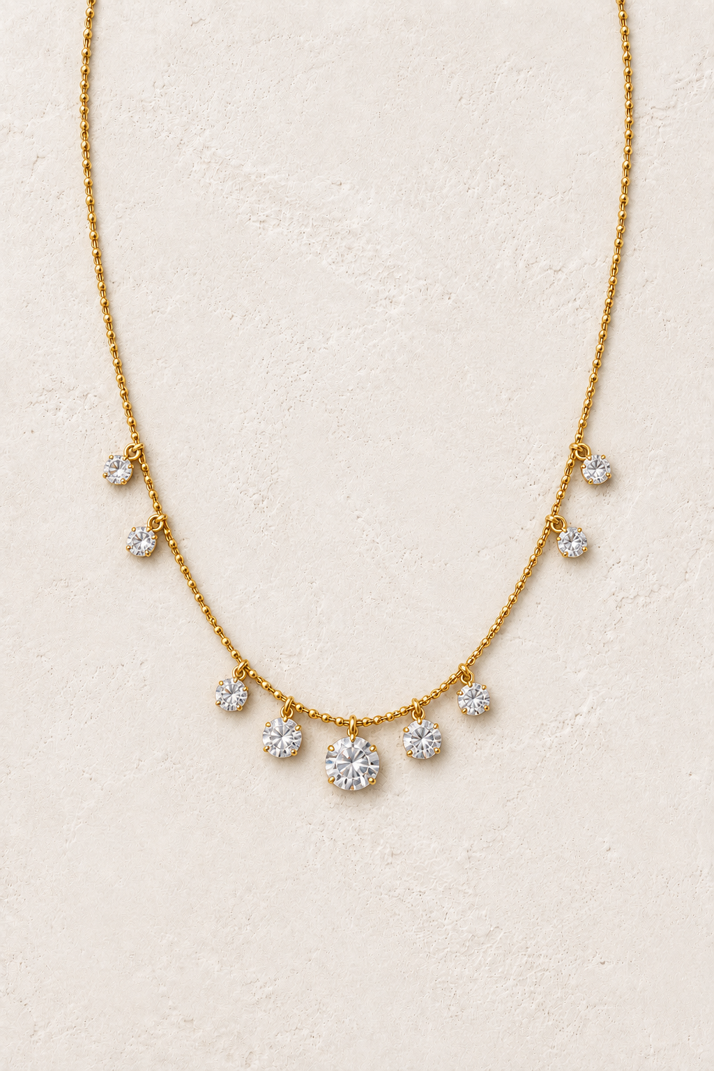 Cubic Zirconia Gold Necklace | Waterproof & Tarnish-Free – Boho & Mala gold necklace
