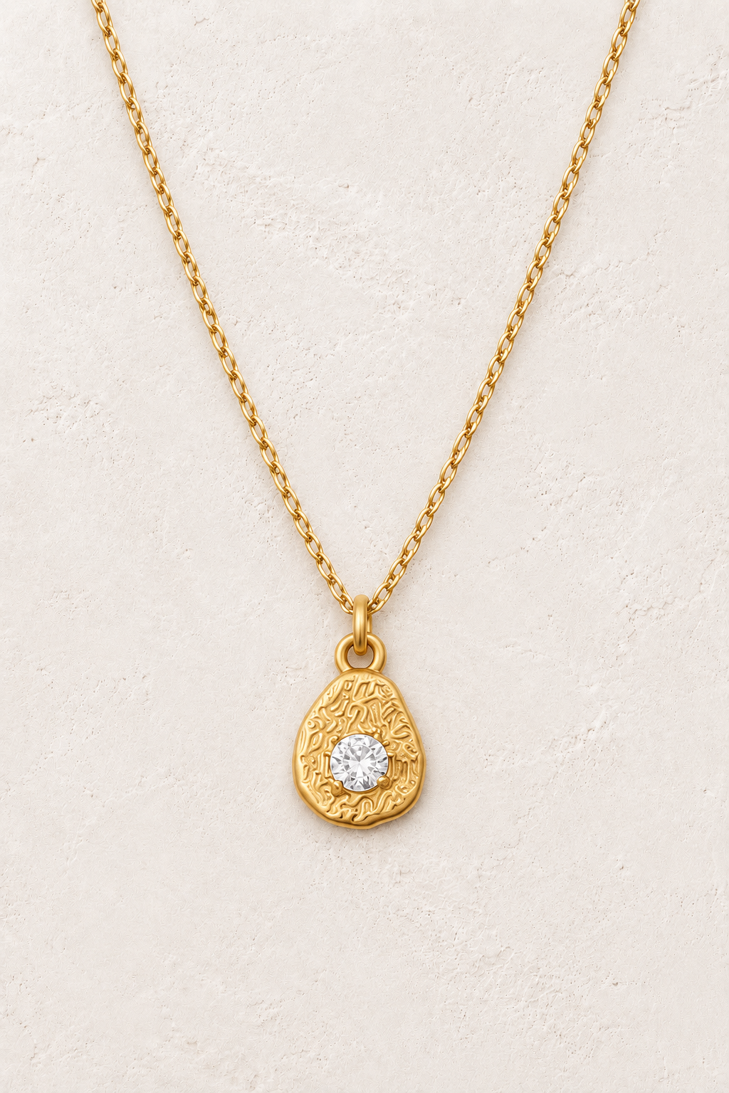 Aurelia Crystal Pendant Necklace – Boho & Mala gold necklace
