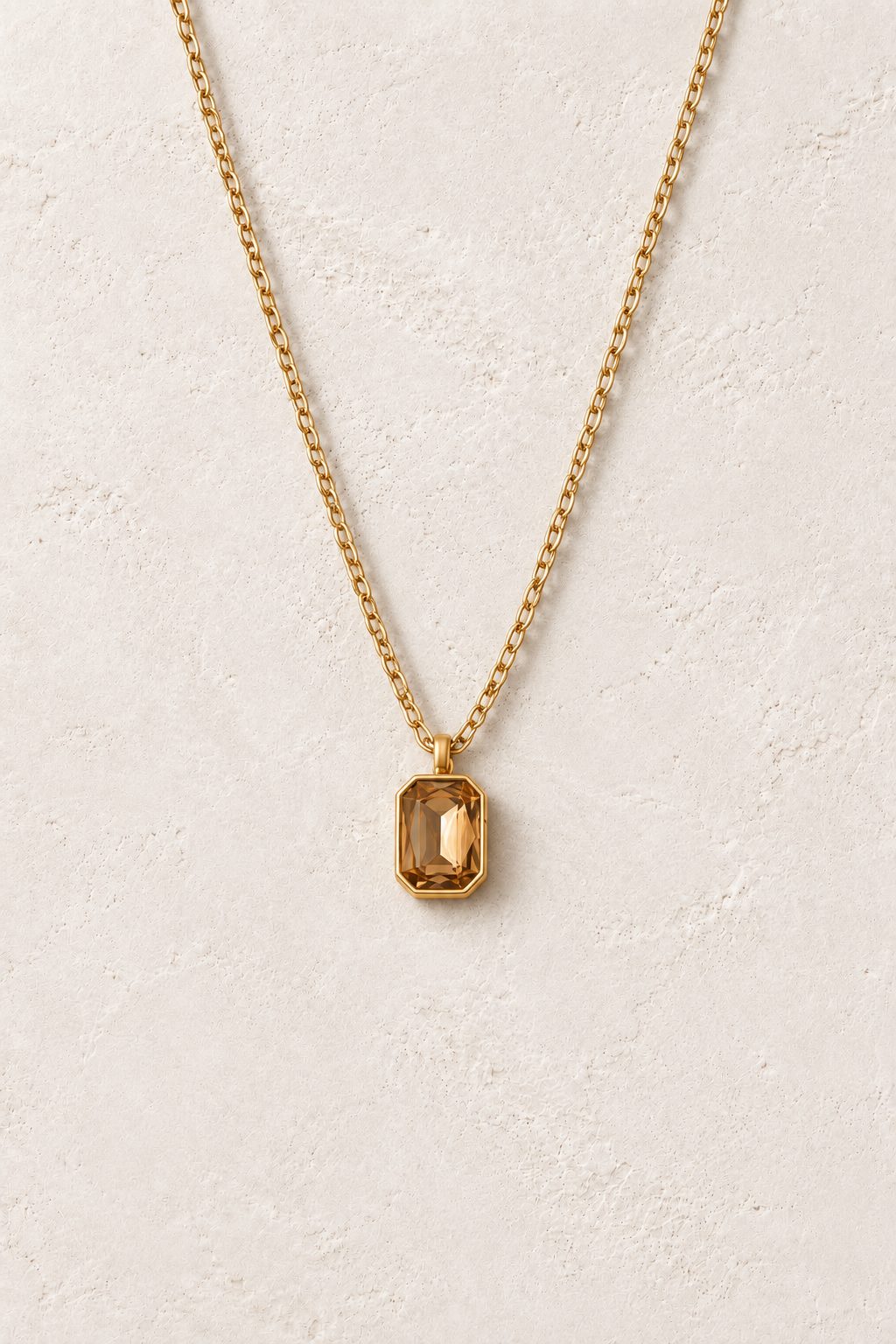 Aurelia Champagne Cubic Zirconia Necklace – Boho & Mala gold necklace