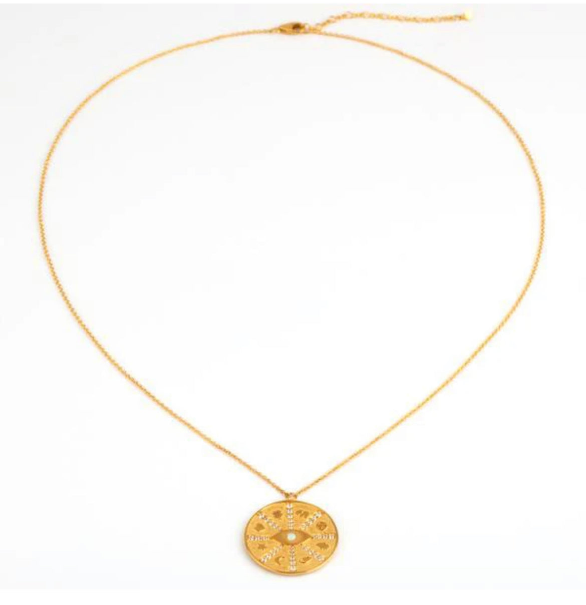 
                  
                    Boho & Mala Oval Evil Eye Sterling Silver Necklace
                  
                