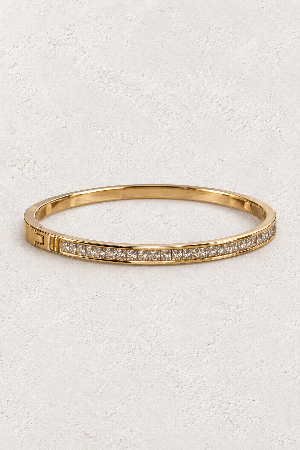 
                  
                    Lumi Gold Pavé Bangle — approved off-white background 2:3 cover
                  
                