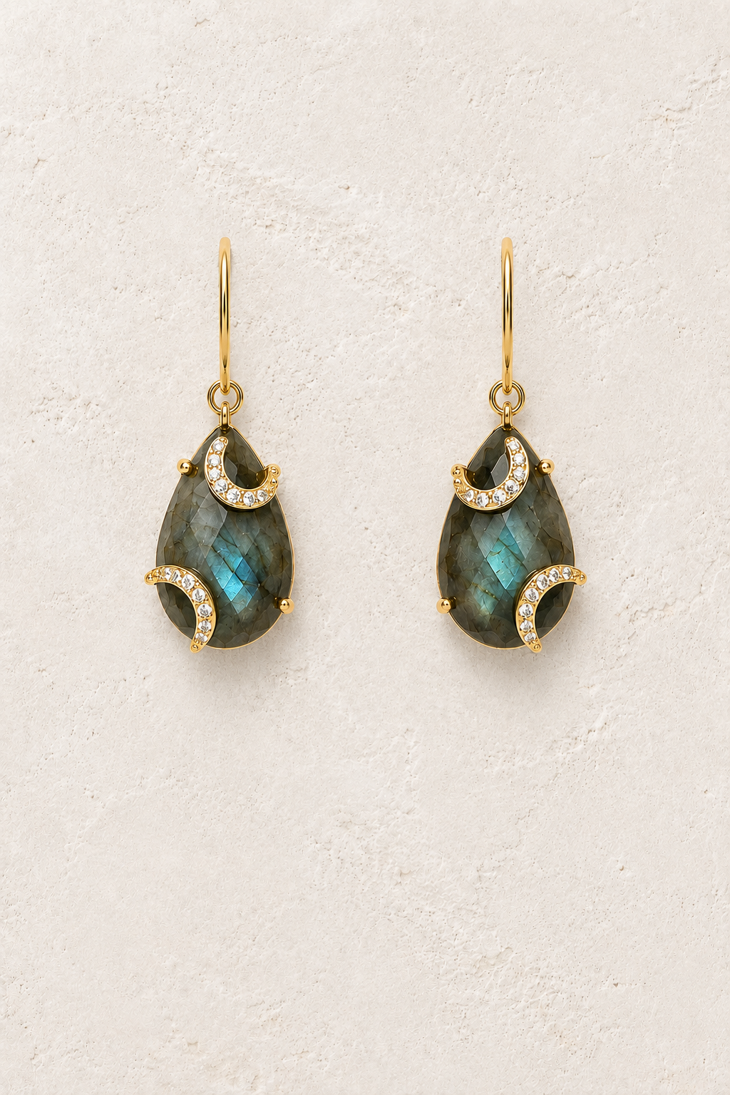 Luna Labradorite genuine gemstone earrings