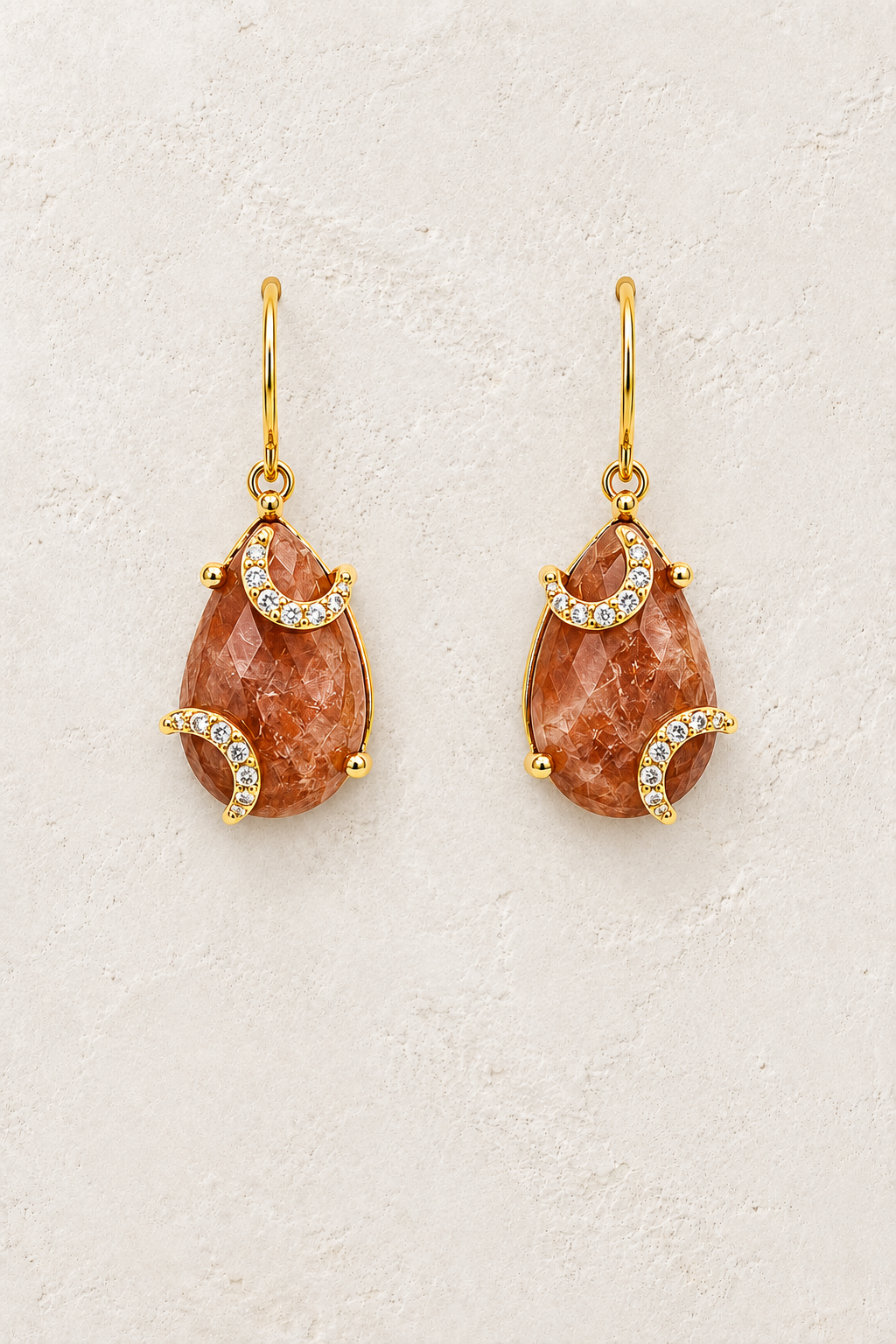 Luna Sunstone genuine gemstone earrings