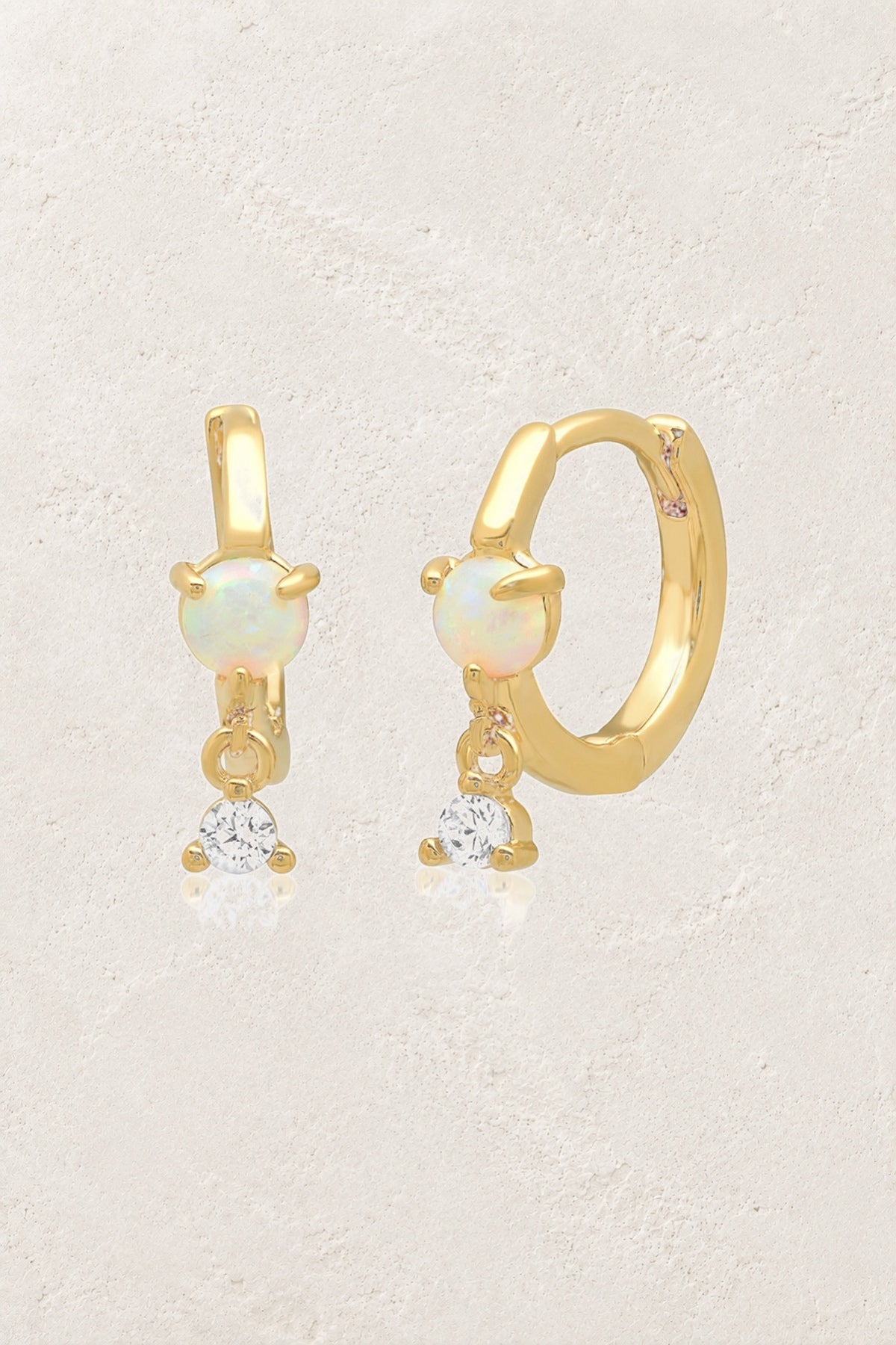
                  
                    Solene Opal Drop Huggie Earrings
                  
                