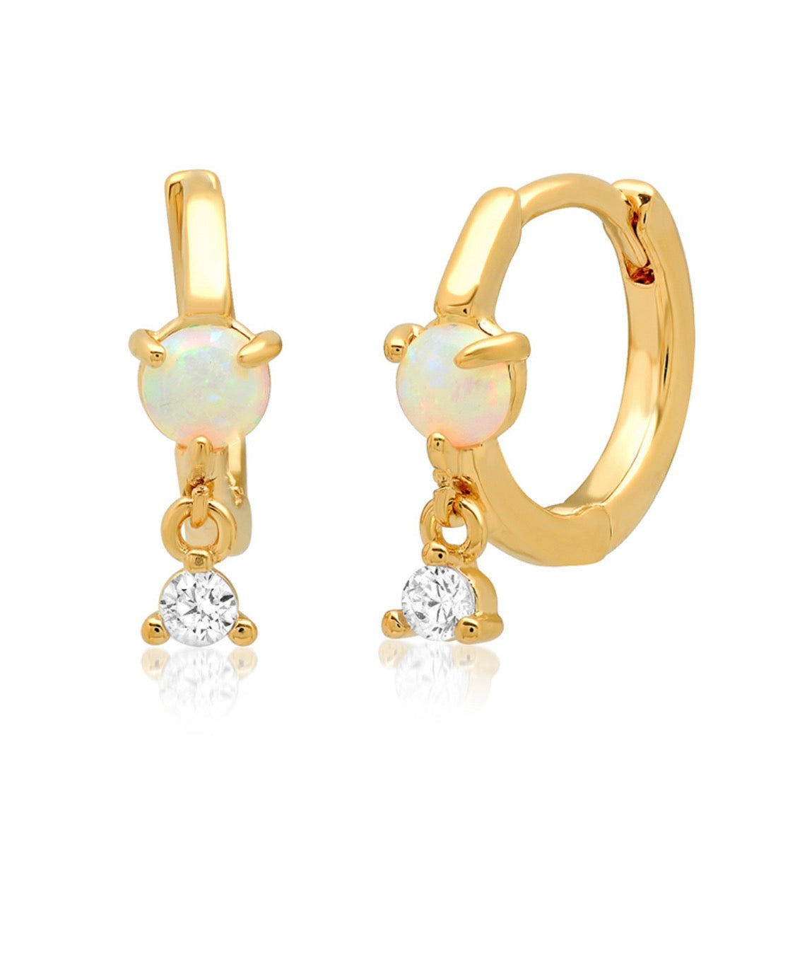 
                  
                    Solene Opal Drop Huggie Earrings original image
                  
                