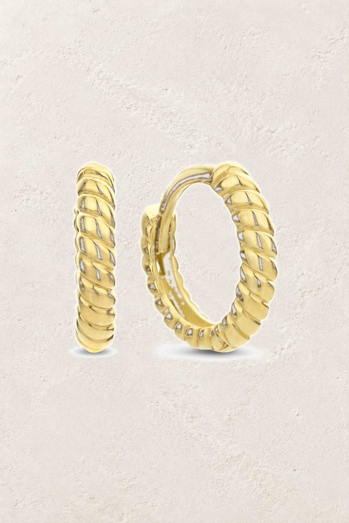 
                  
                    Sienna Rope Gold Huggie Earrings
                  
                