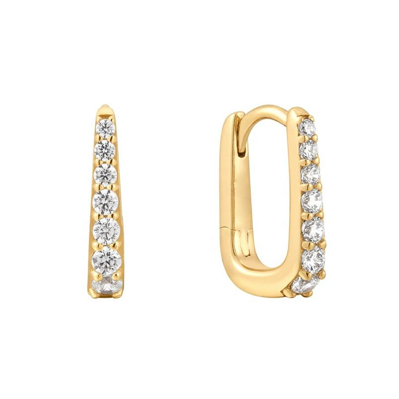 
                  
                    Elara Slim Pavé Gold Hoop Earrings original image
                  
                