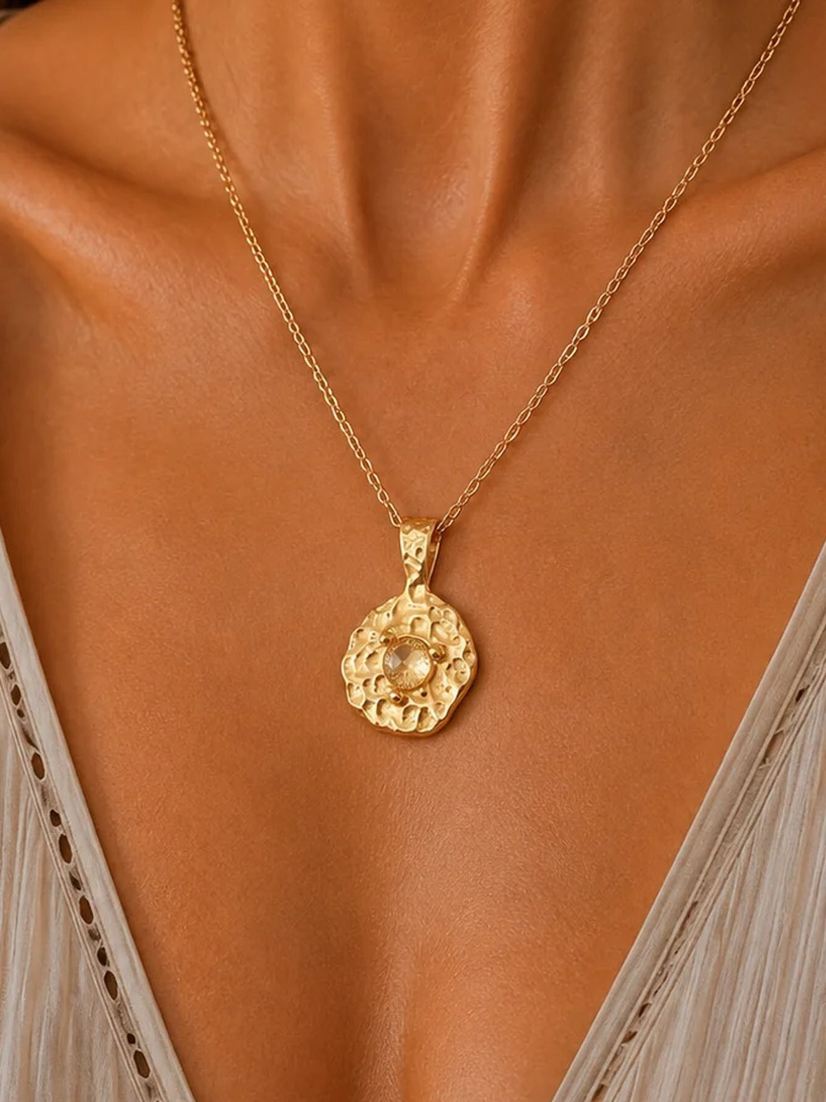
                  
                    Solara April Birthstone Necklace – Clear Crystal Waterproof & Tarnish-Free
                  
                