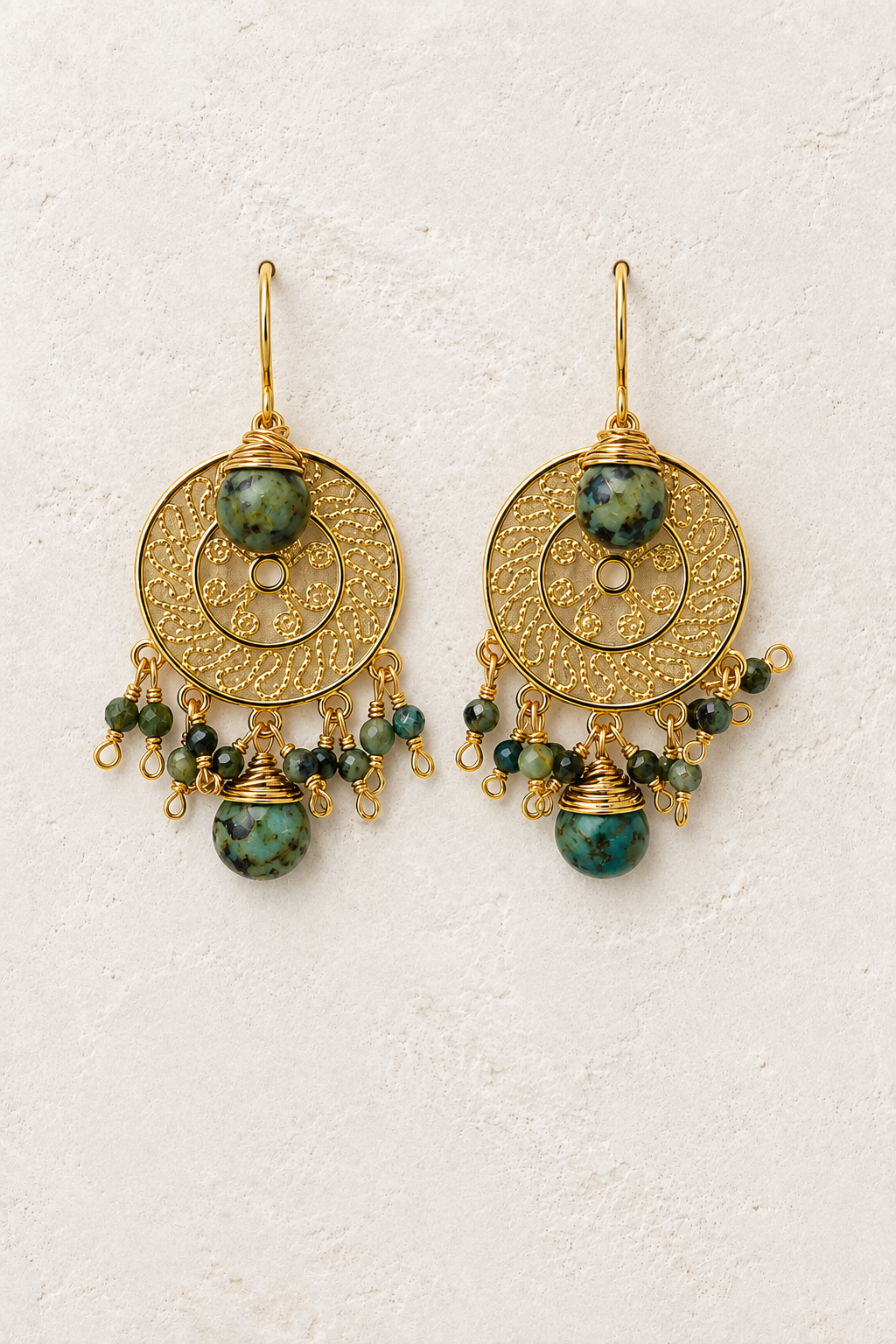 Soleil African Turquoise genuine gemstone earrings