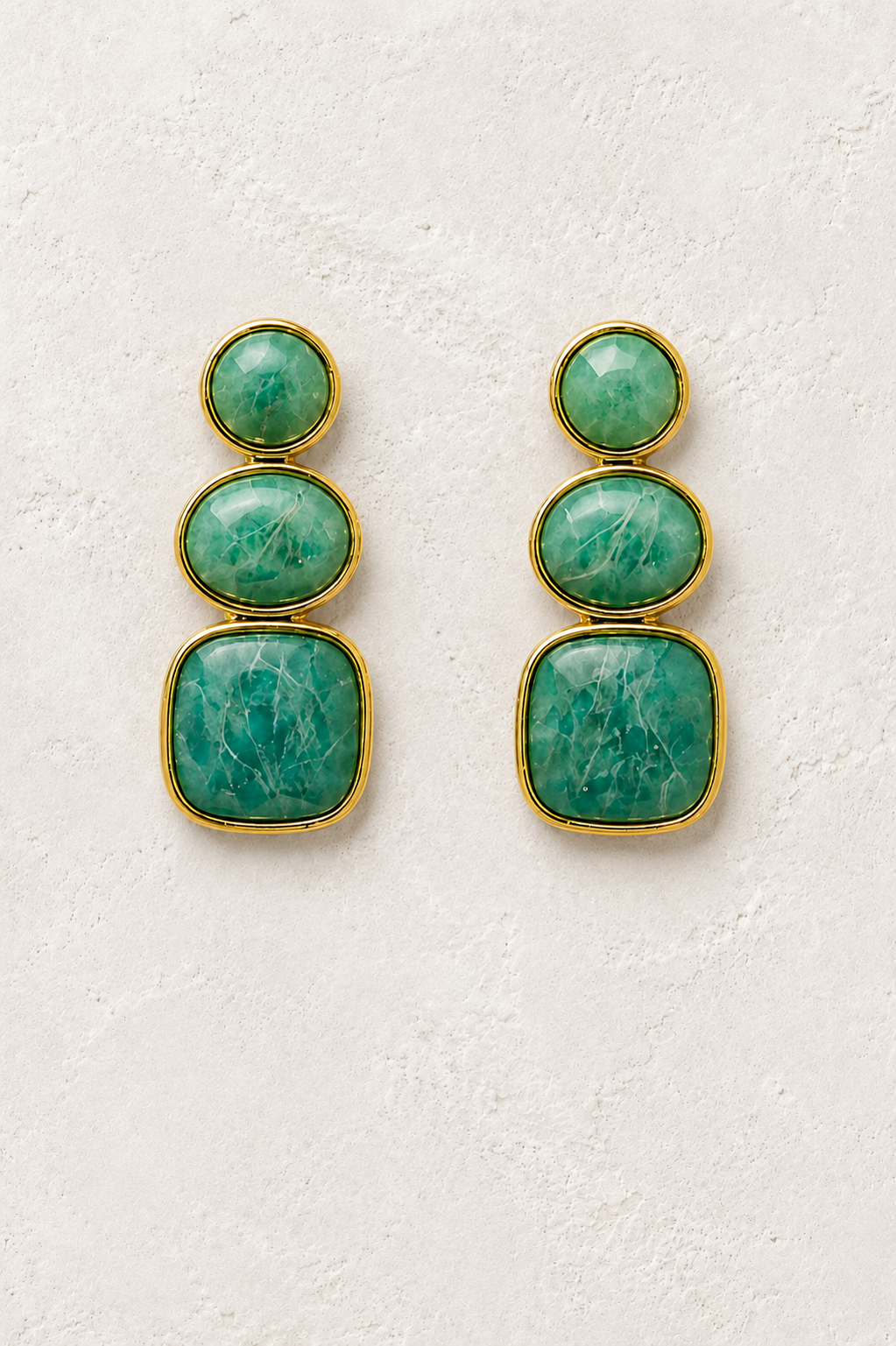 Solenne Amazonite genuine gemstone earrings