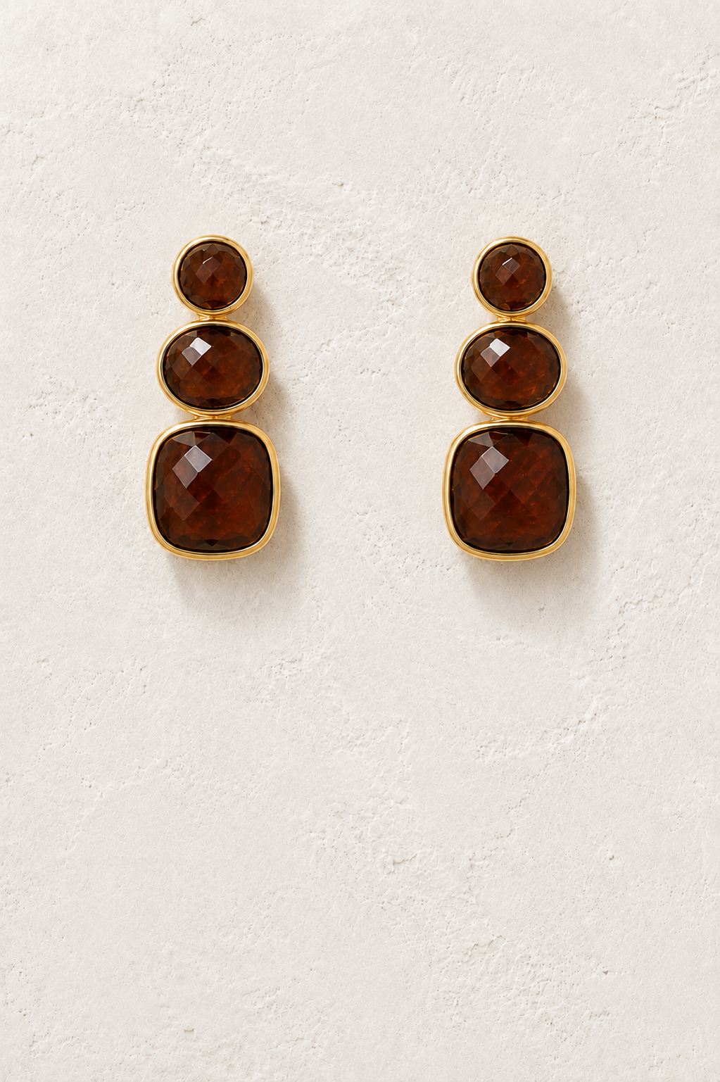 Solenne Strawberry Quartz genuine gemstone earrings