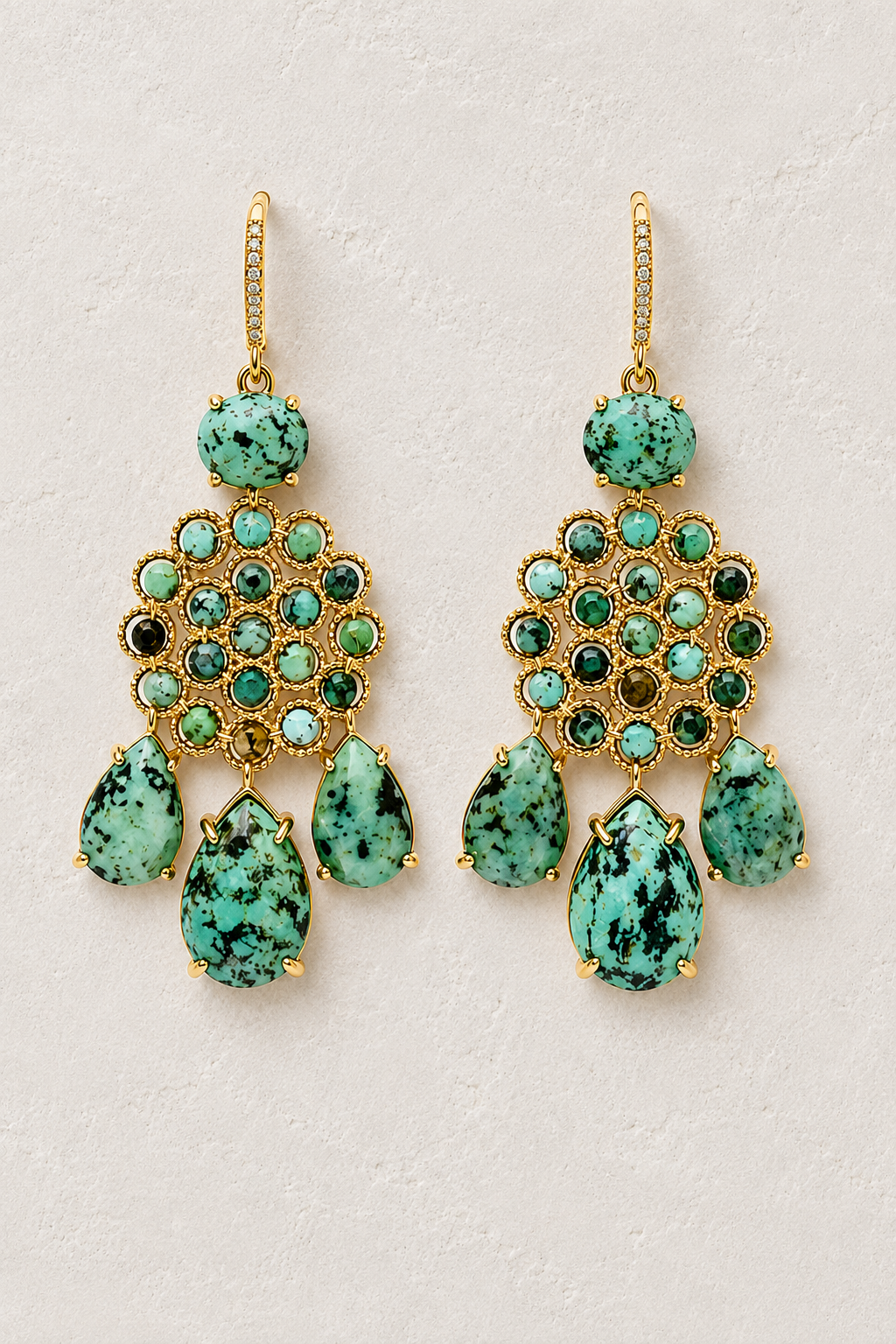 Soleya African Turquoise genuine gemstone earrings