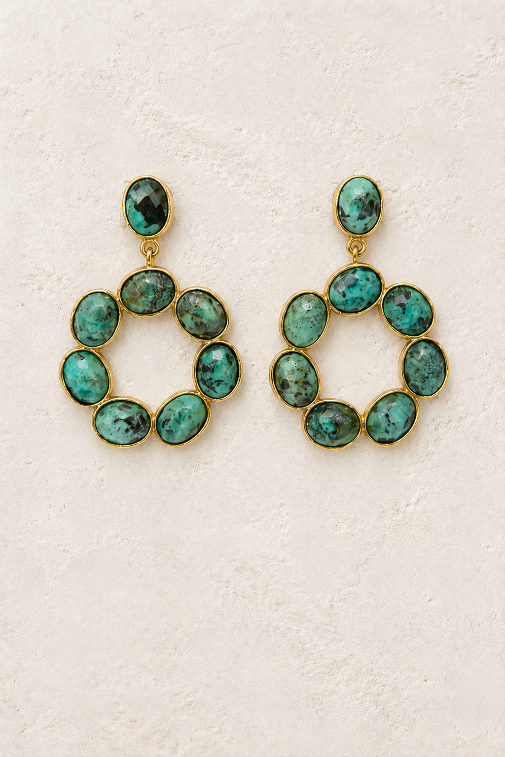 Soul African Turquoise genuine gemstone earrings