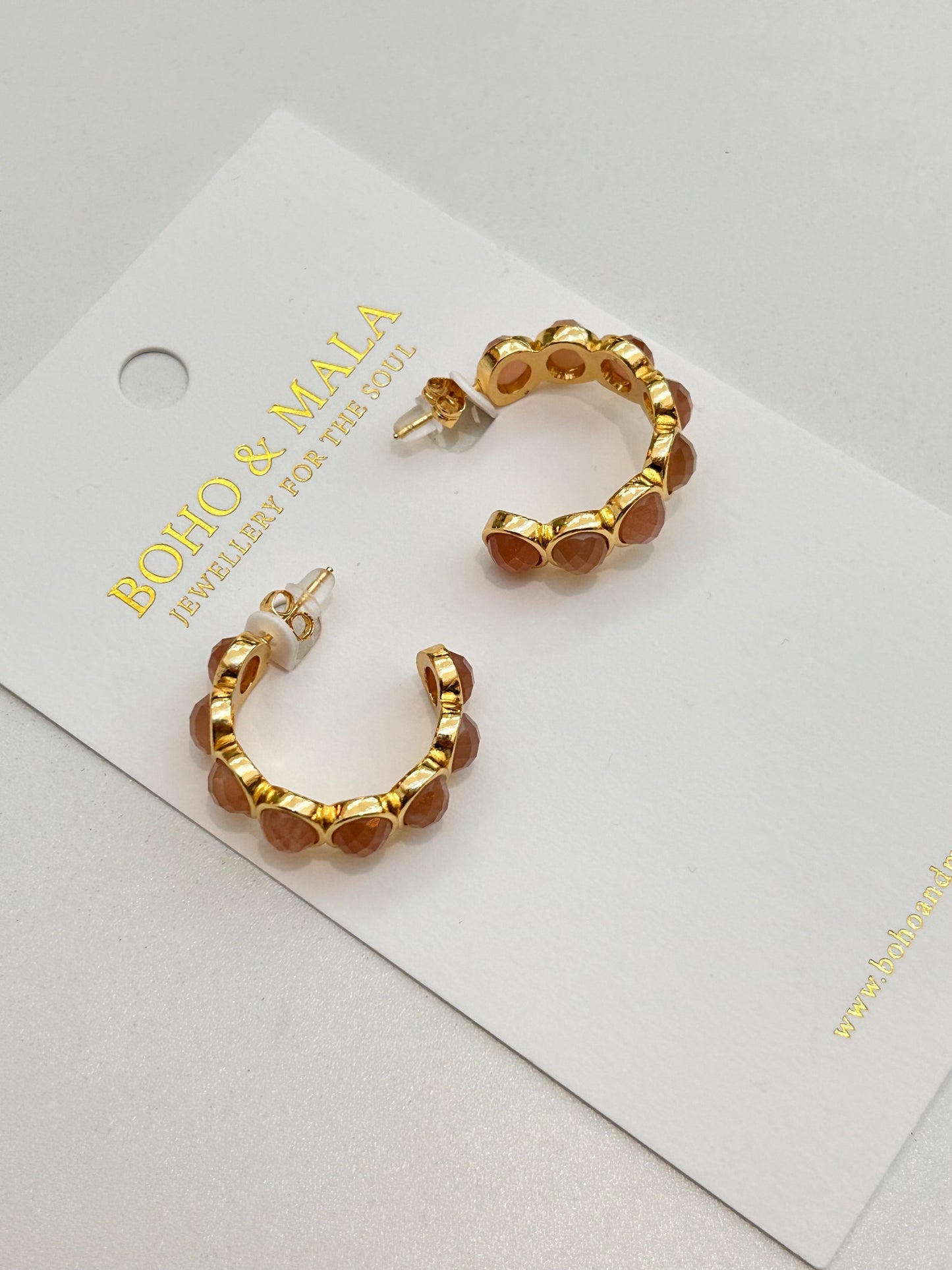 Sundara Sunstone Gemstone Hoops original product photo