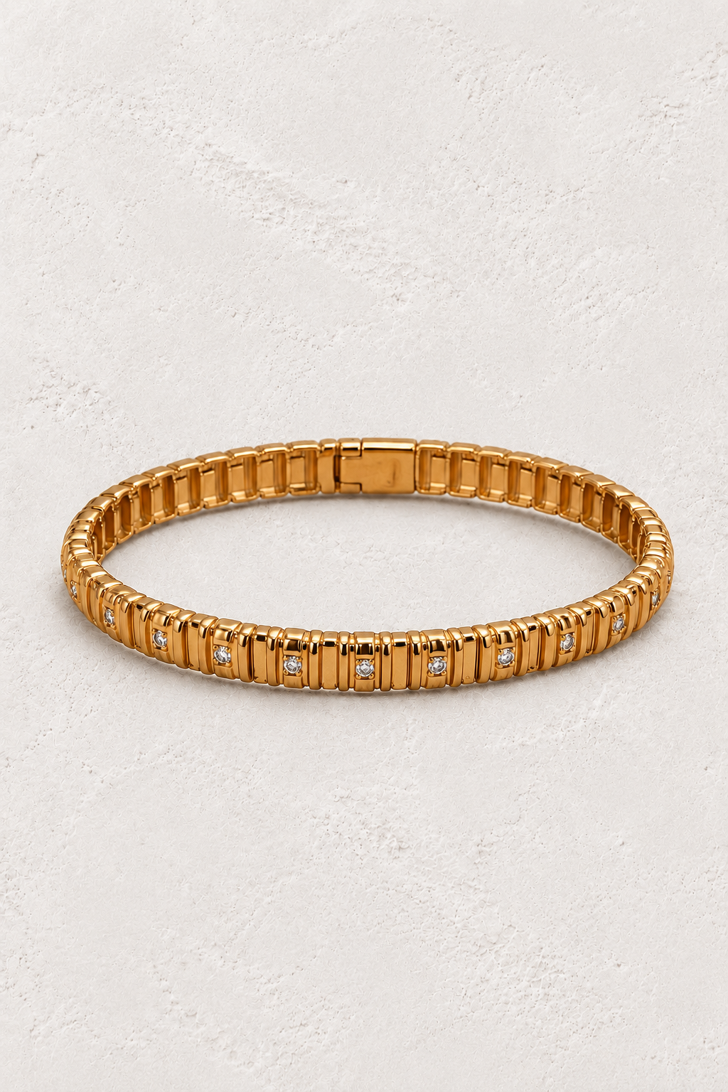 
                  
                    Talia Gold Textured Bangle — approved off-white background 2:3 cover
                  
                