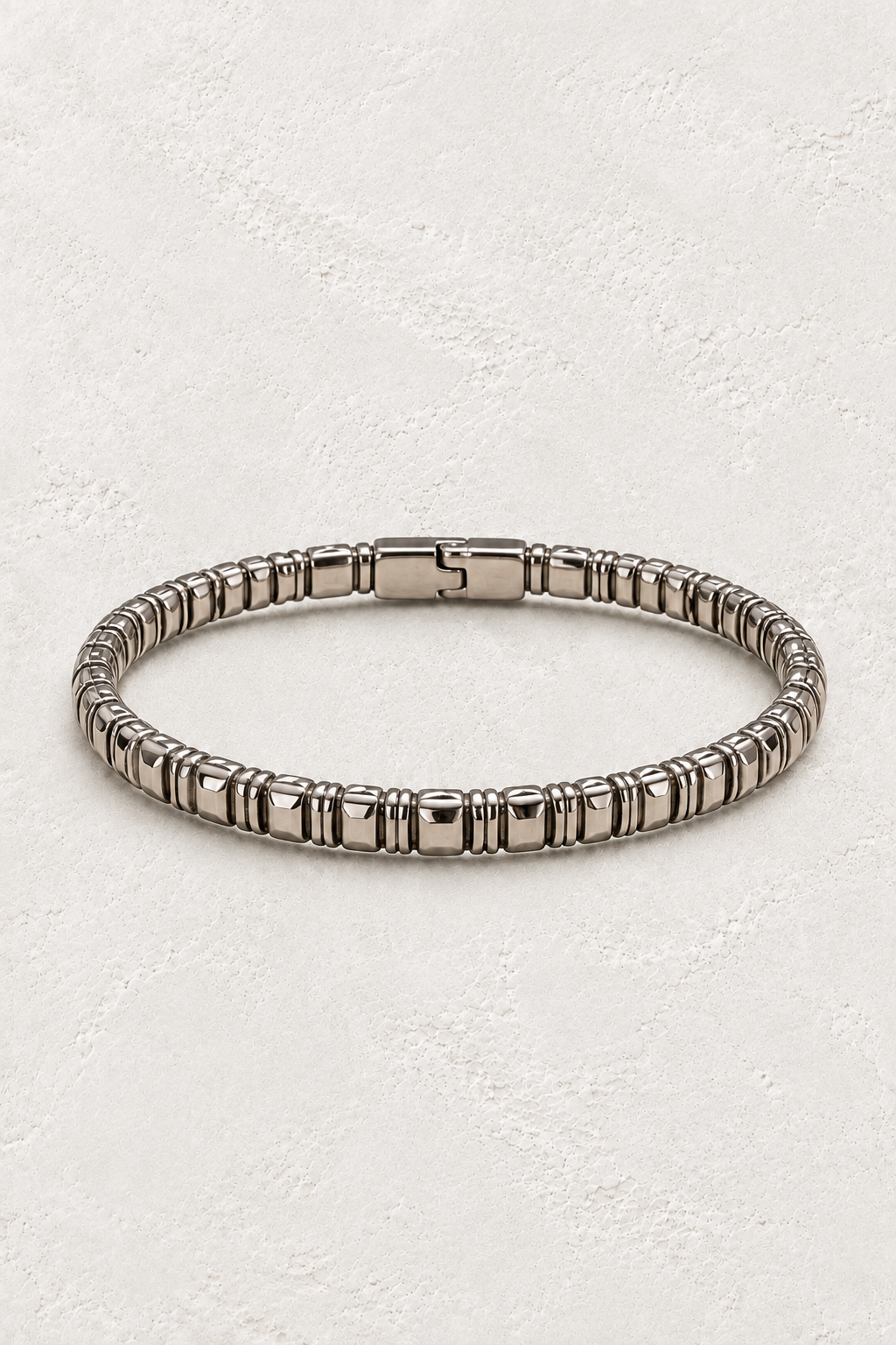 
                  
                    Talia Silver Textured Bangle — approved off-white background 2:3 cover
                  
                