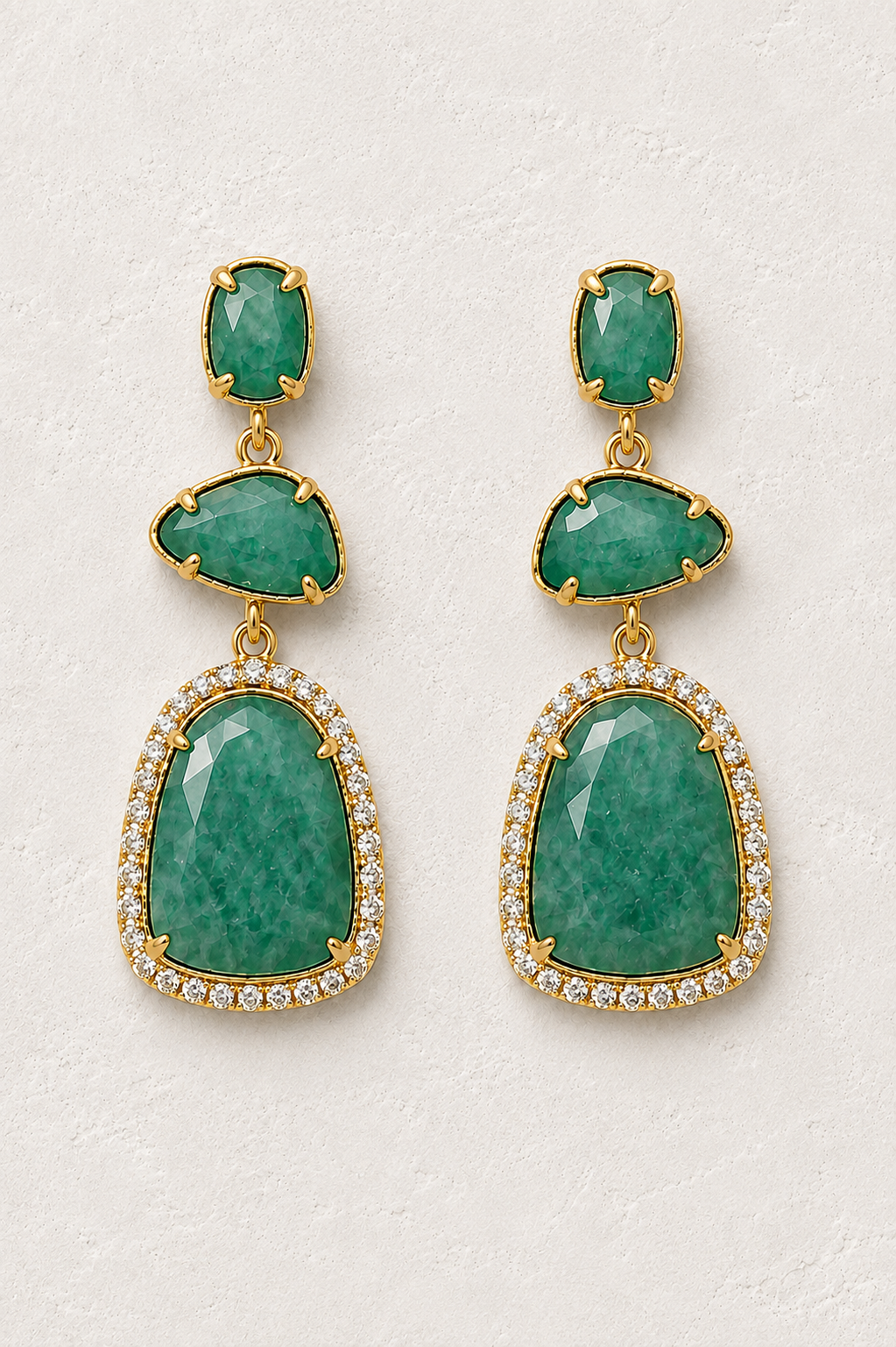 Valencia Amazonite genuine gemstone earrings
