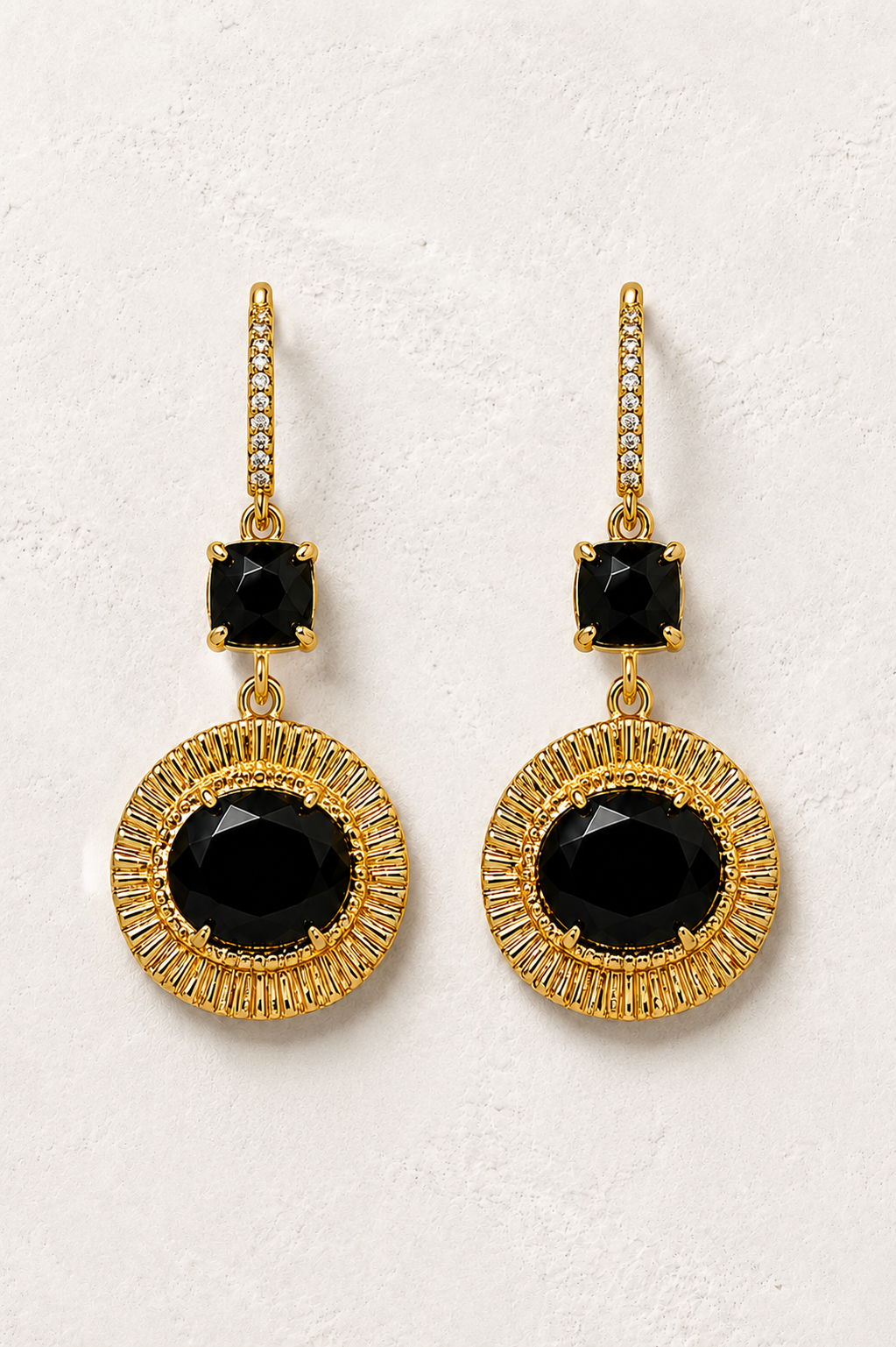 Vivienne Black Obsidian genuine gemstone earrings