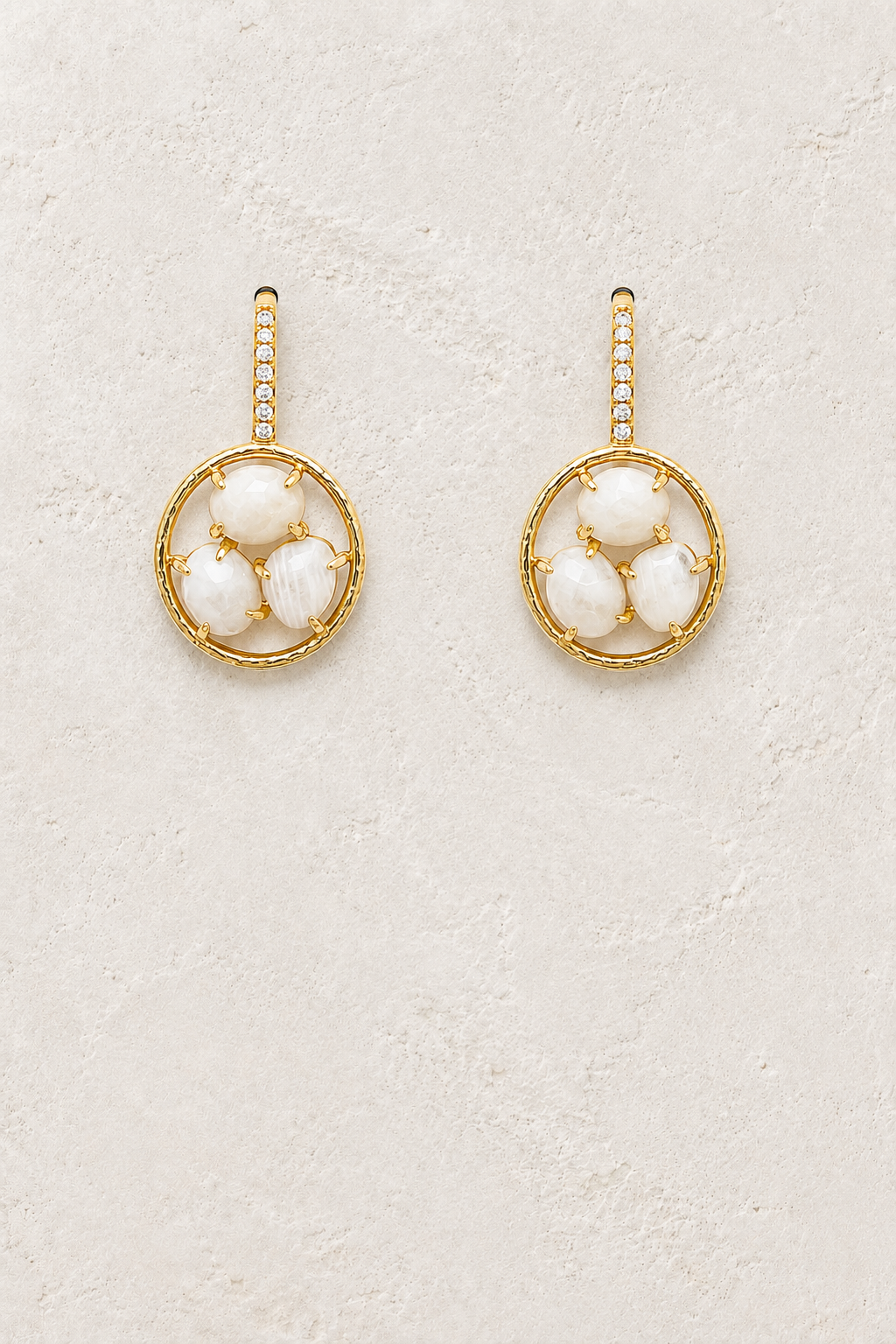 Zahara Moonstone genuine gemstone earrings