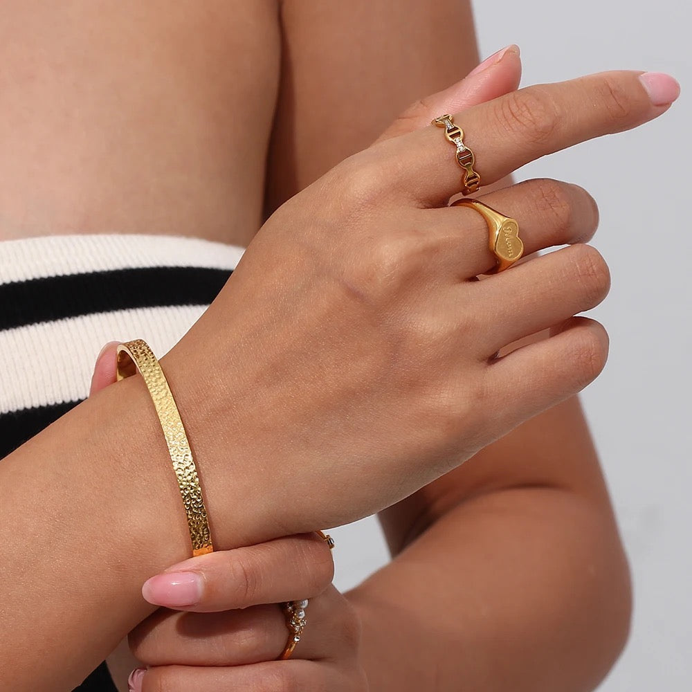 
                  
                    Classic Textured Gold Cuff – Boho & Mala jewellery
                  
                