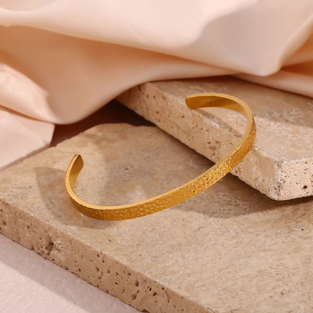 
                  
                    Classic Textured Gold Cuff – Boho & Mala jewellery
                  
                