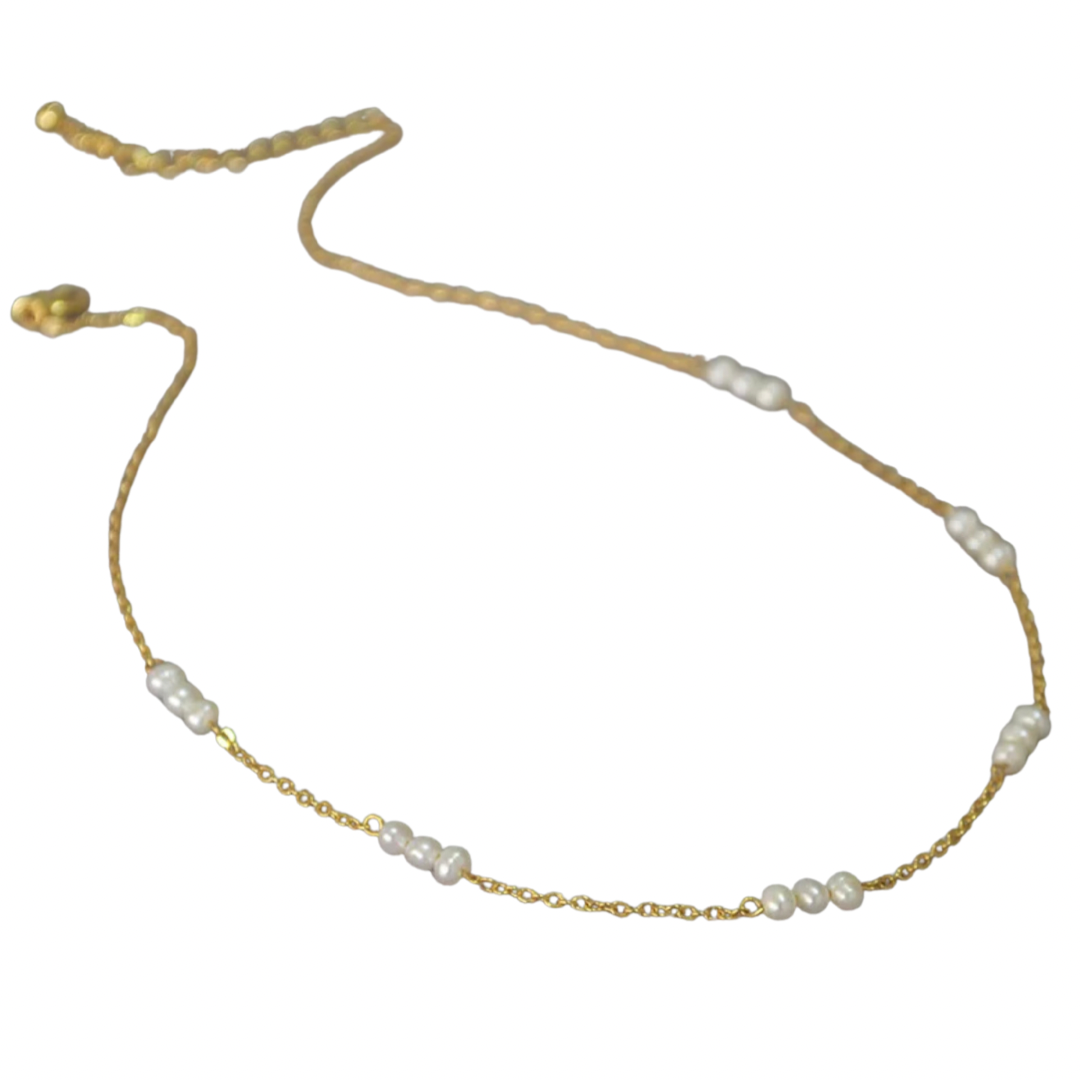 
                  
                    Dainty Necklaces - Freshwater Pearl Chain Necklace | Boho & Mala
                  
                